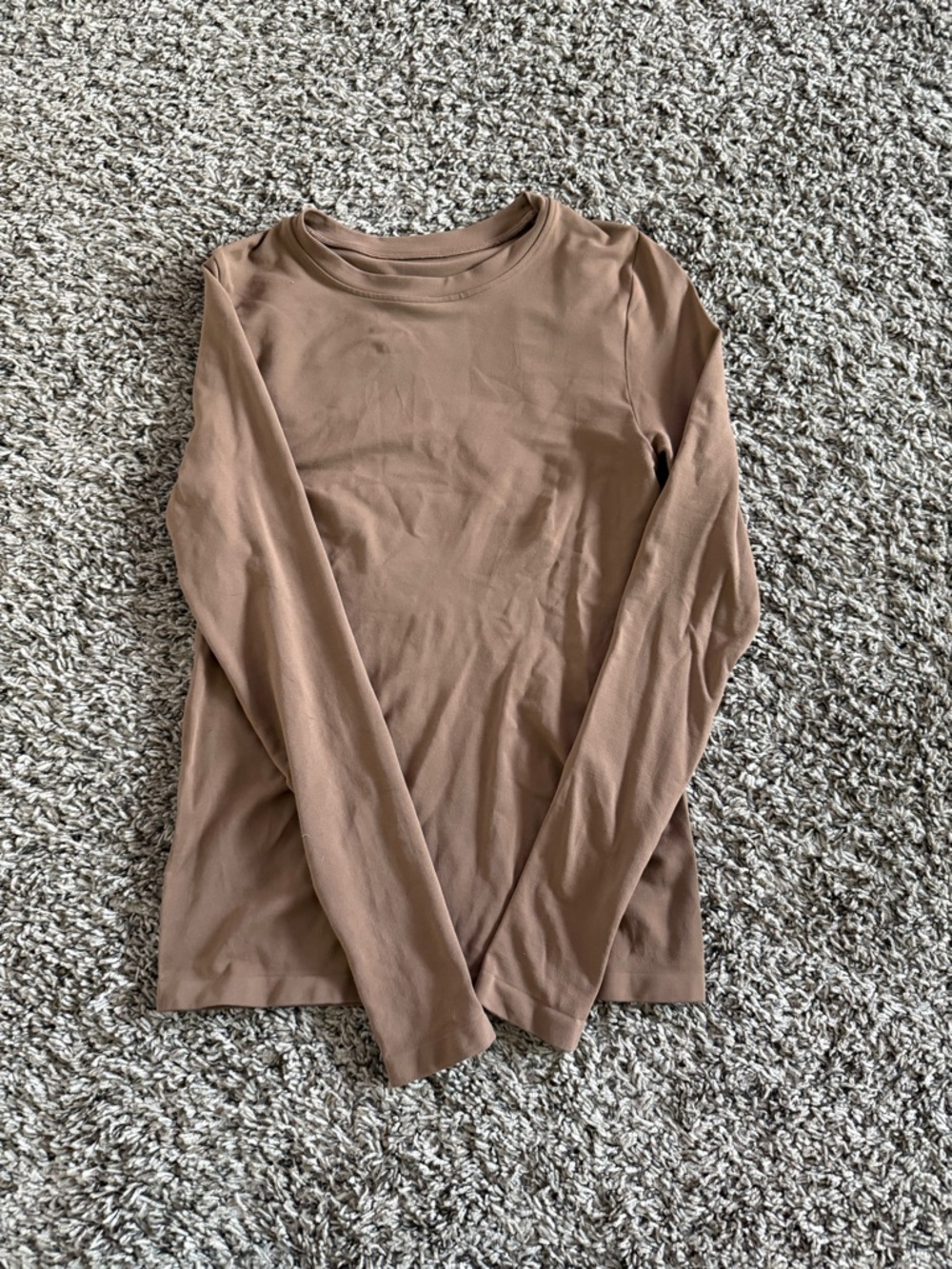 Classic Long Sleeve Crewneck Tee in Brown